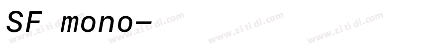 SF mono字体转换